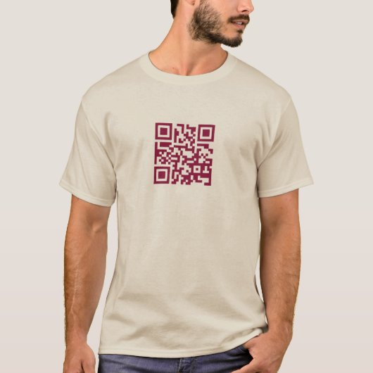 dit is een QR-code... donkere frambozen T-shirt (Voorkant)