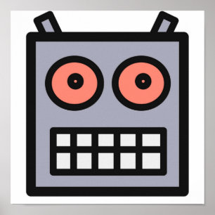Dit is een robotkop poster