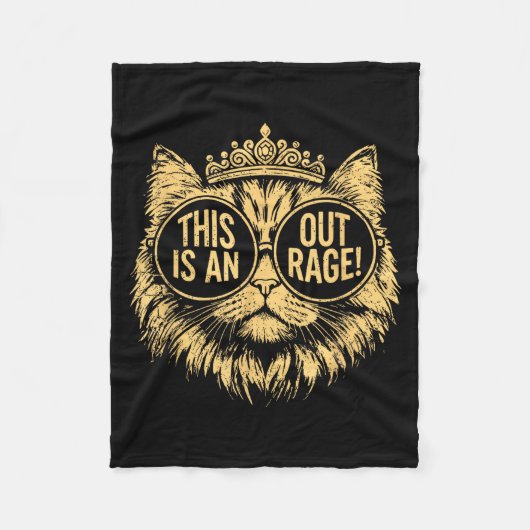 Dit Is Een Schandalige Grappige Prinses Kat Donut Fleece Deken (Voorkant)
