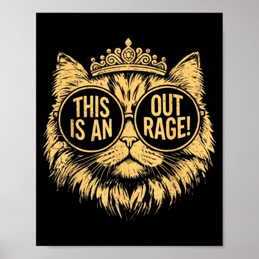 Dit Is Een Schandalige Kat Meme Grappige Sarcastis Poster (Voorkant)