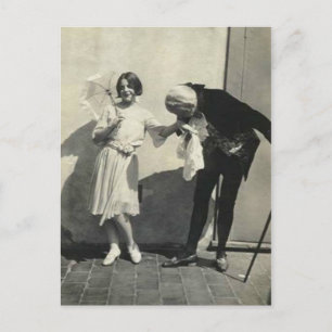 Dit is een schattige antiek foto van een man in briefkaart