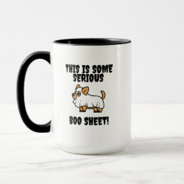 Dit is een serieuze Boo Sheet Funny Dog Mok