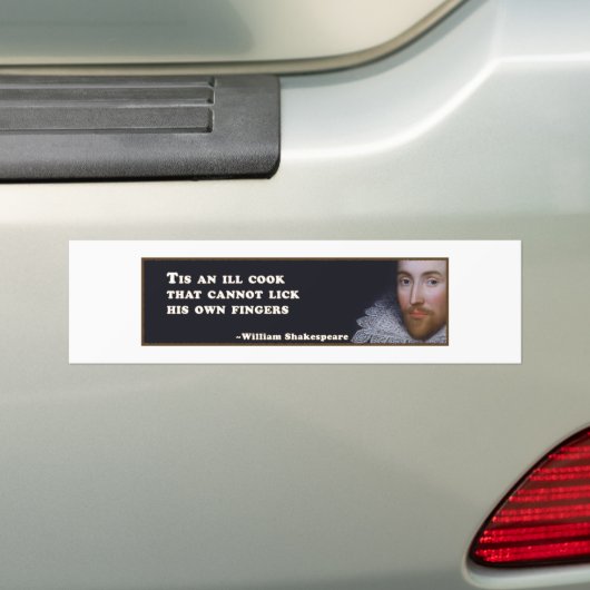 Dit is een slechte kok die zijn eigen vingers niet bumpersticker (Op auto)