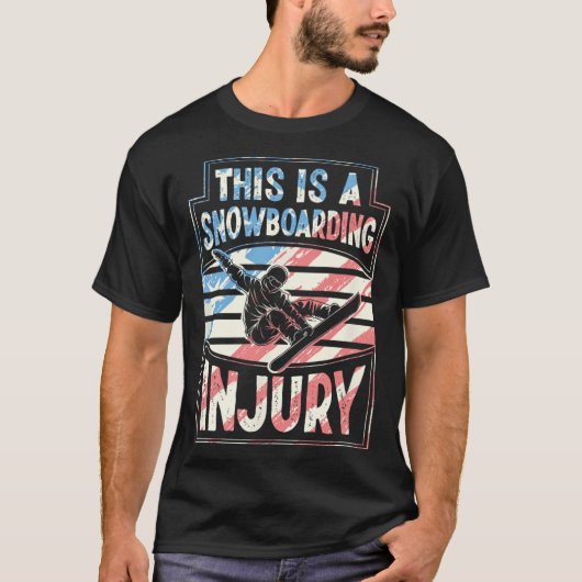 Dit is een snowboardblessure t-shirt (Voorkant)