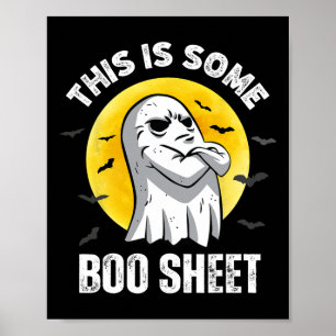 Dit is een soort Boo Sheet Halloween Ghost Funny M Poster