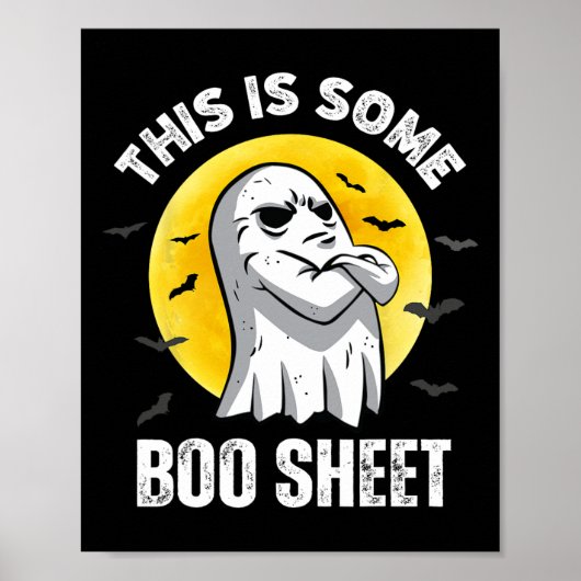 Dit is een soort Boo Sheet Halloween Ghost Funny M Poster (Voorkant)