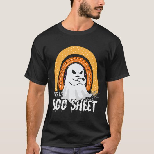 Dit is een spookretro-halloween-kostuum t-shirt (Voorkant)