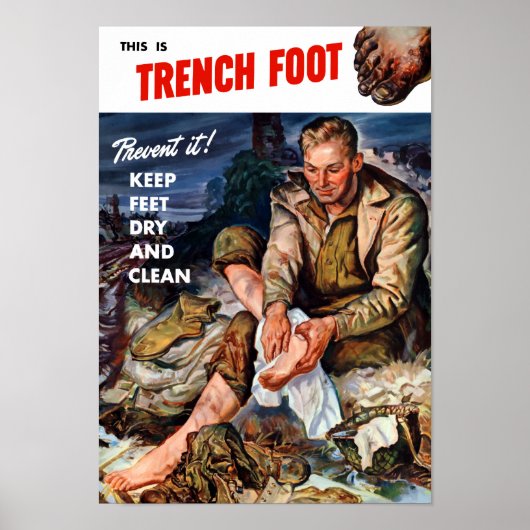 Dit is een strakke voet - houd de Feet droog en sc Poster (Voorkant)