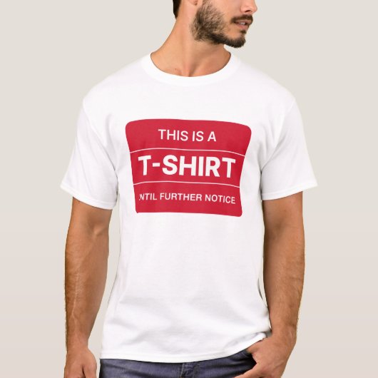 Dit is een T-shirt tot nader order. (Voorkant)