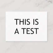 DIT IS EEN TEST VISITEKAARTJE (Voorkant)