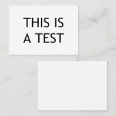 DIT IS EEN TEST VISITEKAARTJE (Voorkant / Achterkant)