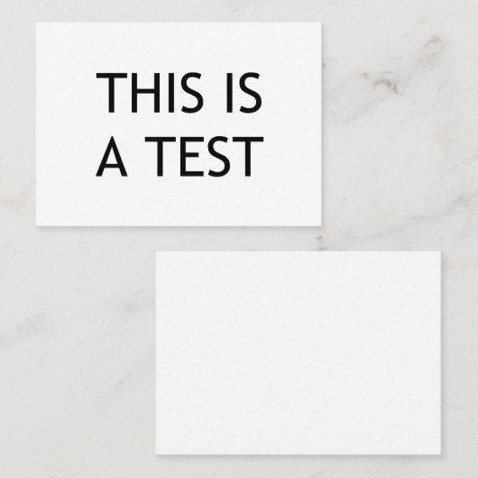 DIT IS EEN TEST VISITEKAARTJE (Voorkant / Achterkant)