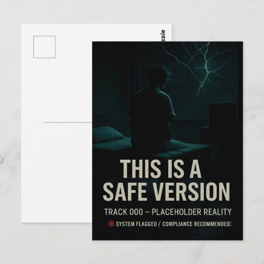 Dit is een veilige versie - Track 000 Placeholder Briefkaart (Voorkant / Achterkant)