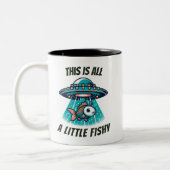 Dit is een visachtige UFO ruimteschip Mok (Links)