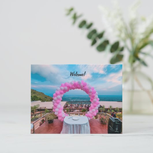 dit is een welkom briefkaart (Staand voorkant)