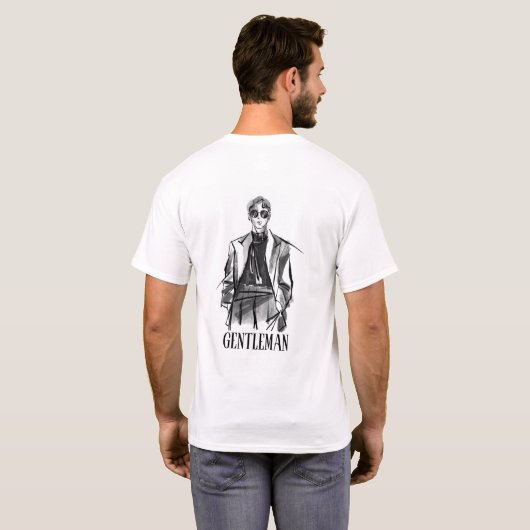 dit is een witte shirt voor mannen (Achterkant volledig)