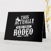 Dit is eigenlijk mijn eerste rodeo Cowboy Bull die Kaart (Gele Bloem)