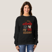 Dit Is Eigenlijk Mijn Eerste Rodeo Mutton Buster R Trui (Voorkant volledig)