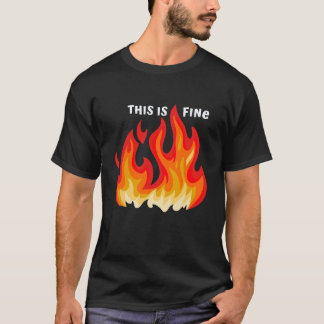 "Dit is fijn" (wit + vuur en vlammen) T-shirt