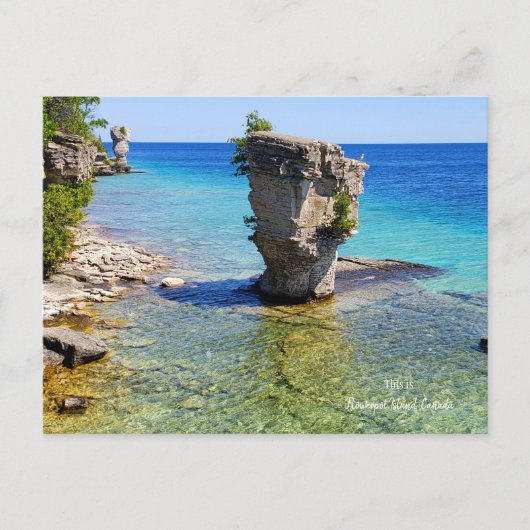 Dit is Flowerpot Island, Canada Briefkaart (Voorkant)