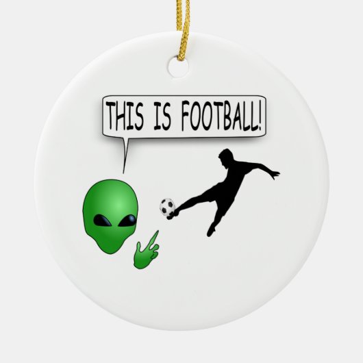 Dit is Football Keramisch Ornament (Voorkant)