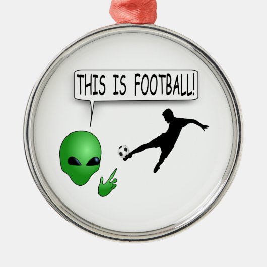 Dit is Football Metalen Ornament (Voorkant)