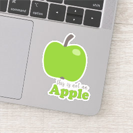 Dit is geen Apple Funny Quote Contour Sticker