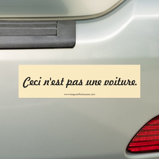 "Dit is geen autosticker" Bumpersticker (Op auto)