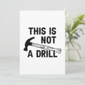 Dit is geen boor bedankkaart (Staand voorkant)