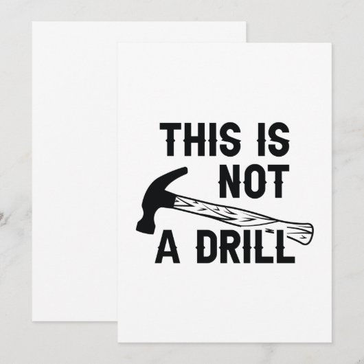 Dit is geen boor bedankkaart (Voorkant / Achterkant)