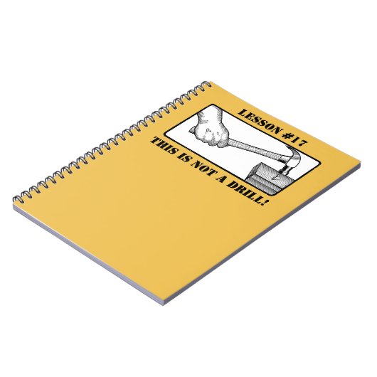 Dit is geen boor - hand, hamer, nagel notitieboek (Linkerzijde)