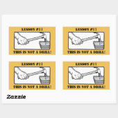 Dit is geen boor - hand, hamer, spijker rechthoekige sticker (Vel)