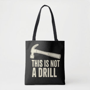 Dit is geen boorhamer Humor Grappige Vadergrap Tote Bag