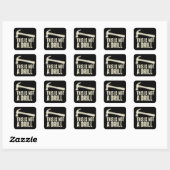 Dit is geen boorhamer Humor Grappige Vadergrap Vierkante Sticker (Vel)