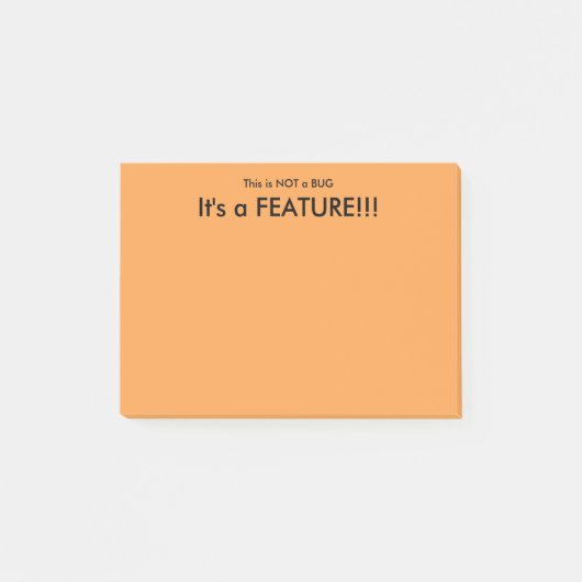 "Dit is GEEN Bug" Post-it® Notes (Voorkant)