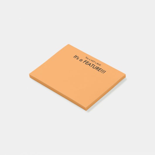 "Dit is GEEN Bug" Post-it® Notes (Schuin)