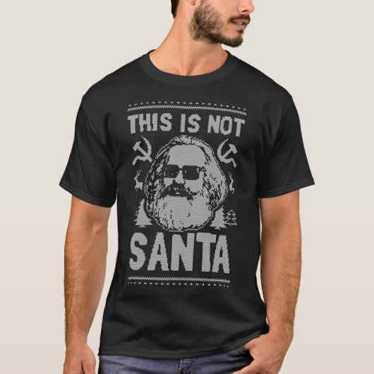 Dit is geen communist van Santa Karl Marx T-shirt (Voorkant)