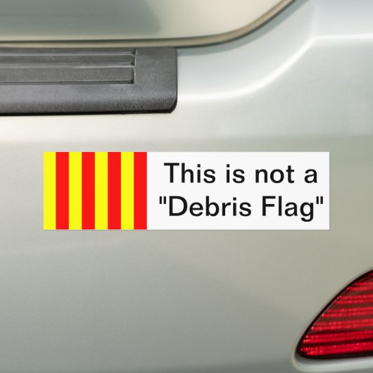 Dit is geen "Debris Flag" Bumpersticker (Op auto)