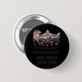 Dit is geen democratie ronde button 5,7 cm (Voorkant /achterkant)