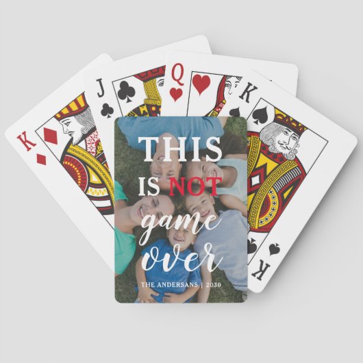 Dit is geen game over | Aangepaste grappige famili Pokerkaarten (Achterkant)