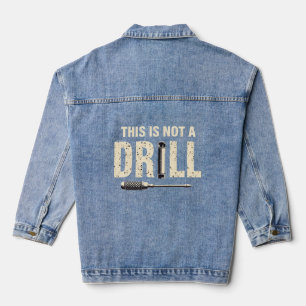 Dit is geen grappig ontwerp voor boorknopjes denim jacket
