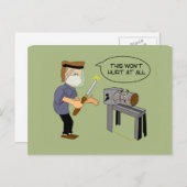 Dit is geen Hurt Funny WoodkeerCartoon Briefkaart (Voorkant / Achterkant)