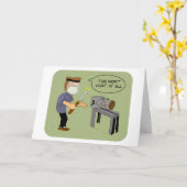 Dit is geen Hurt Funny WoodkeerCartoon Kaart (Gele Bloem)