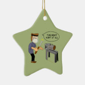 Dit is geen Hurt Funny WoodkeerCartoon Keramisch Ornament (Rechts)