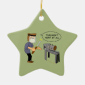 Dit is geen Hurt Funny WoodkeerCartoon Keramisch Ornament (Voorkant)