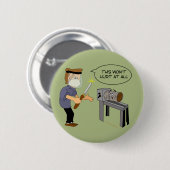 Dit is geen Hurt Funny WoodkeerCartoon Ronde Button 5,7 Cm (Voorkant /achterkant)