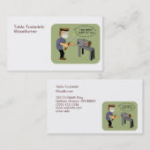 Dit is geen Hurt Funny WoodkeerCartoon Visitekaartje (Voorkant / Achterkant)