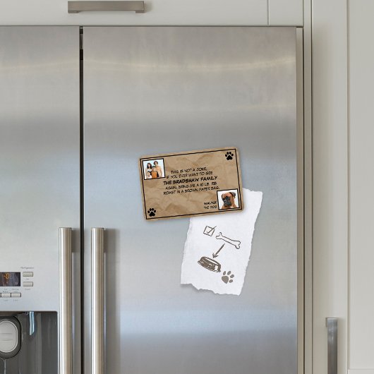 Dit is geen Joke Photo Dog Magnet Magneet