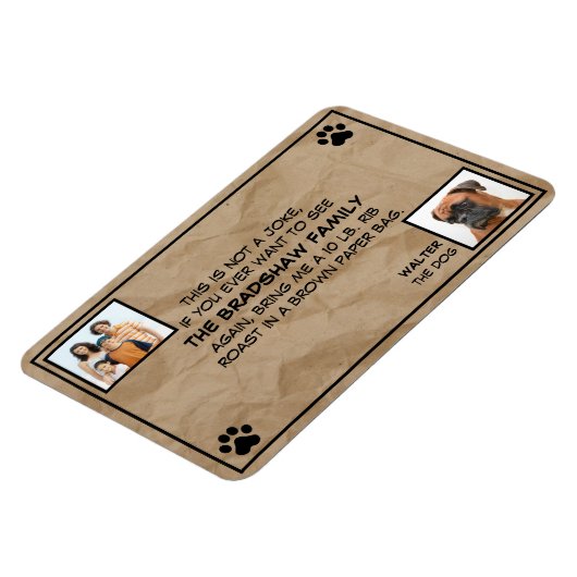 Dit is geen Joke Photo Dog Magnet Magneet (Linkerzijde)