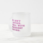 Dit is geen kantoor matglas koffiemok (Voorkant links)